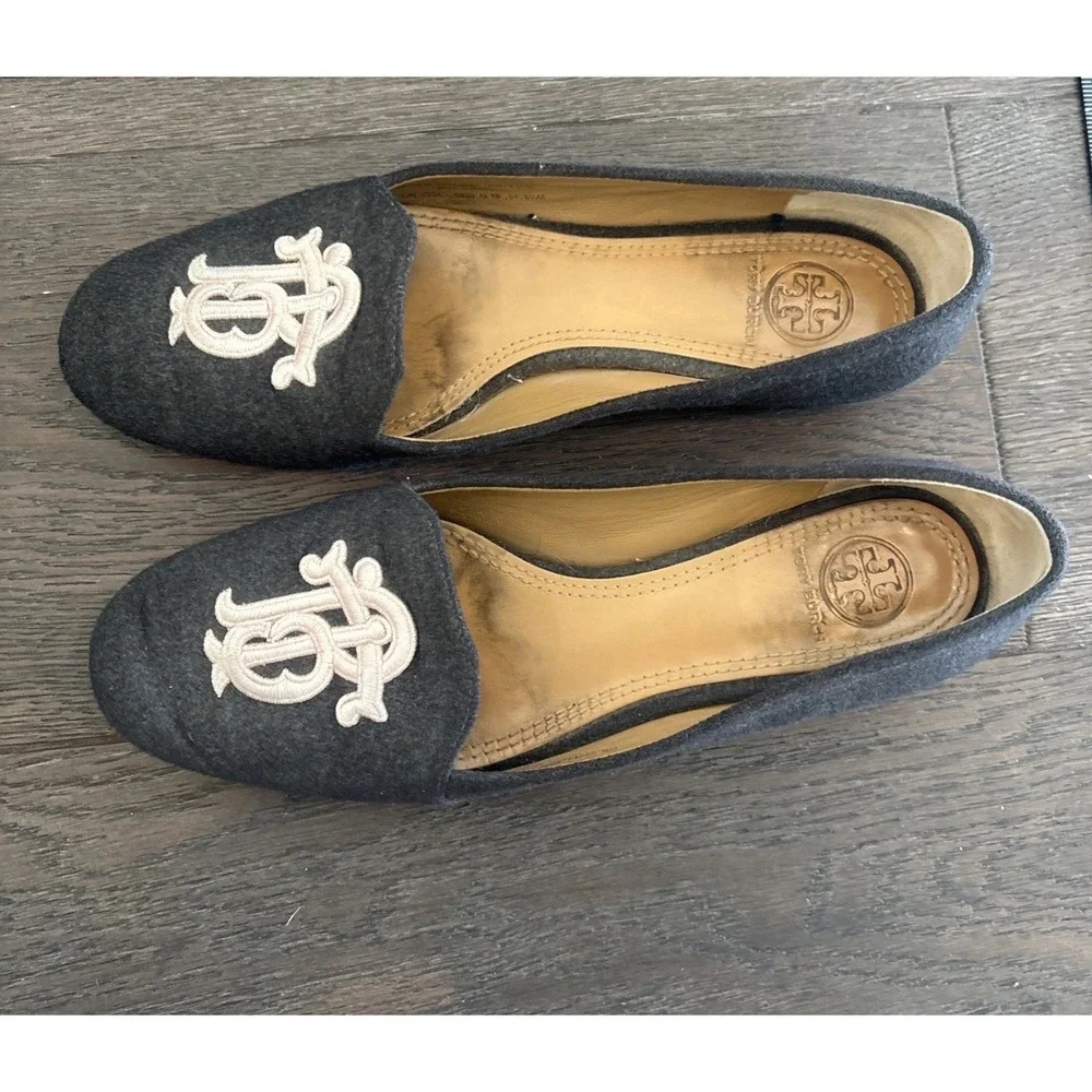 Tory Burch Wall Grey Flats Women's Size 6 1/2